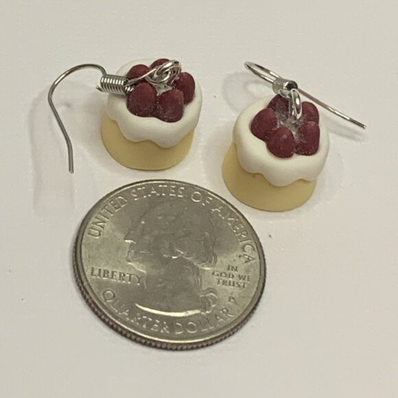 Strawberry Earring, Cake Earring, Dessert Earring, Chef Earring, Baking Earring - Picture 5 of 6